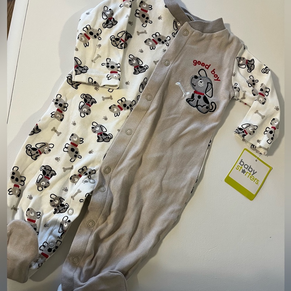 NWT Baby Starters Puppy Dog Sleeper Size 3 Months